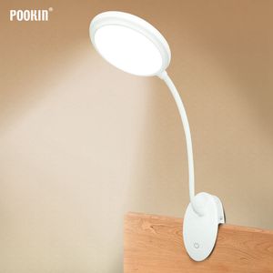 Wholesale rechargeable book reading light for sale - Group buy USB Rechargeable Led Clamp Desk Lamp Gooseneck Touch Dimming Clip On Reading Light For Book Bed and Computer Color Modes