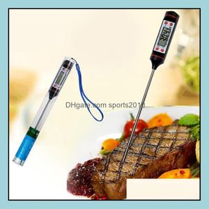 Termometry Narzędzia Kuchnia Dining Bar Home Garden5 Inch Grade Ekran LCD Habor Cyfrowy termometr Hold Funkcja dla kuchni Gotowanie Foo