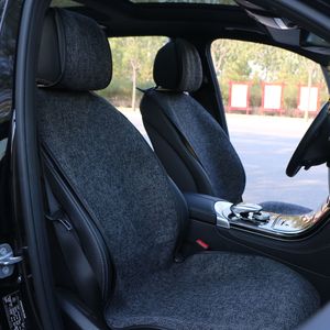 スリムデザインフロントカーカバー/ユニバーサルリネンシートクッションカバー保護オートシートフィットインテリアアクセサリー