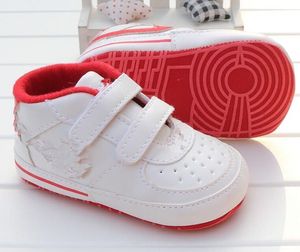 Newborn Baby Skor Barn Flicka Pojke Mjuk sula Spjälsäng Skosnören First Walkers Småbarn Sneaker Prewalker