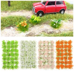 Flores decorativas grinaldas Mini simulação de terreno de produção cluster flor selvagem miniatura grama micro paisagem cena de diy material