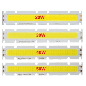 라이트 비드 30-36V 긴 스트립 코브 램프 플레이트 127x22mm 20W 30W 40W 50W 대형 전원 직사각형 LED 비드 캐스트