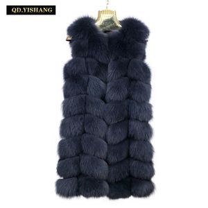 Gilet di vera pelliccia donna invernale gilet di pelliccia naturale gilet di vera pelliccia Cappotto invernale Giacche invernali personalizzabile Cappotto lungo 211129