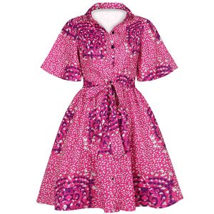 Mulher rosa vestido curto africano Dashiki impressão ocasional diariamente mulheres vestidos estilo étnico vintage vintage coluna sexy mini saia 210524