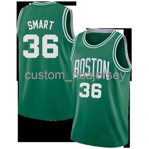 メンズ女性青少年マーカススマート＃36 Swingman Jerseyステッチカスタム名任意の数バスケットボールジャージ