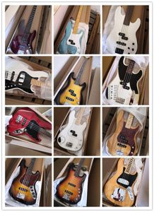 Factory Custom in Stock Now 4 ciągi Gitara Basowa elektryczna z Rosewood / Maple Fretboard, można wybrać kolory