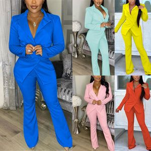 Summer Mother Of The Birde Pants Suits Candy Color Street Celebration Blazer Set Evening Party Prom Wedding Wear 2 Pieces