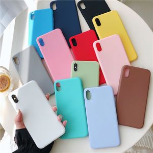 Shockproof Phone Cases Fashion Candy Color Soft Silicone TPU Protective Back Cover for Apple Iphone 15 14 13 12 Mini 11 Pro Max XS XR 8 7 6S Plus SE 5S