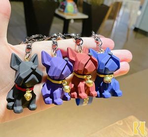 Product French Bulldog Key Chain Love Ring Car Keychain Accessories Purse Hand bag Backpack Charm Kids JG-Y093