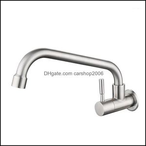 Rubinetti del lavandino da bagno rubinetti, docce come giardino casa in acciaio inossidabile cucina rubinetto processo spazzolato rotazione rotazione dell'acqua fredda miscela