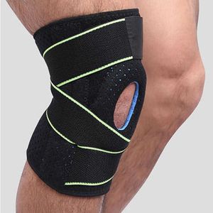 Compressão Bandage Joelho Almofadas Ajustável Crossfit Knee Brace Fitness para Artrite Junta Basquetebol Ténis Voleibol Segurança Q0913