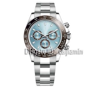 montre de luxe u1 fabbrica qualità 40MM orologi da uomo vetro zaffiro acciaio inossidabile movimento automatico meccanico cielo blu quadrante solido chiusura Geneve