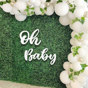 Opatrzony OH Naklejka Ścienna Baby To chłopiec Dziewczyna Dekoracja Baby Srysztowa 1. Urodziny Decor Decor Dzieci Babyshower Gender Ujawnij 211021