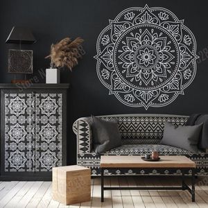 Adesivos de Parede Grande Mandala Mural Flor Buddha Decor para Home Studio Ético Criação Artsy Decalque Z758