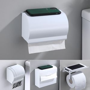 Toalettpappershållare Nordic White Space Aluminium Holder El Längd längre rack rullhandduk Badrum Traytoilet