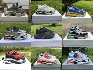 Top Quality Outdoor Shoes Men Women White Black Pink Triple S Low Make Old Sneakers Combination Soles Boots Mens Womens Sports Chaussures