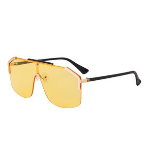 Nuova personalità europea e americana One Piece Sunglass Fashion Frameless Sunglasses Sunglasses Trend All-Match Sunshade Mirror GG0291