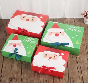 Party Favor Christmas Eve Big Gift Box Santa Claus Fairy Design Kraft Papercard Present Activity Case Red Green Gifts Package Boxes SN4767