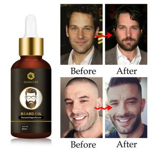 Haircube Men Beard Growth Essential Oil Kit Nourishing Enhancer Beard Liquid Natural Organic Growth Oil Beard Care Product 2PcsS