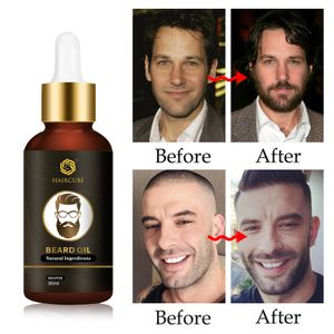 Haircube Men Beard Growth Essential Oil Kit Nourishing Enhancer Beard Liquid Natural Organic Growth Oil Beard Care Product 2PcsS