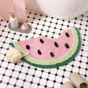 Watermelon Bathroom Rug Fruit Carpet Living Room Tapis Toilet Kitchen Floor Mat Door Mats Soft Anti Slip Rugs Dorm Home Decor 210727