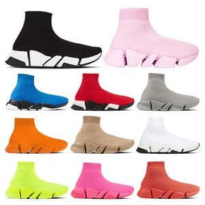 Hott Vendendo Homem Original Sapatos de Mulher Speed ​​Trainer Sock 1.0 Andando Sapato Paris Lady Black Red Lace Socks Sports Sneakers Top Boots Clear Sneaker Casual Pr01