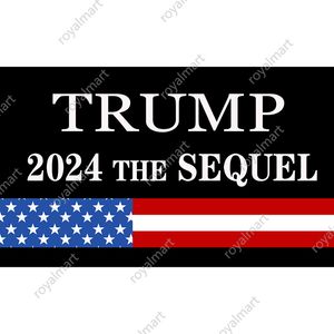 Custom Newest 3x5ft Trump Kampanj Banner Flaggor US 2024 Val Förvara Amerika Tillbaka Flagga Snabb leverans