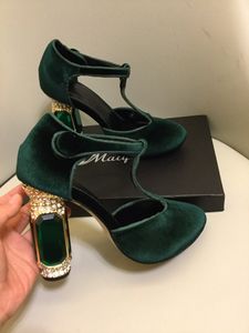 Senhoras mulheres genuínas de couro de couro reais sapatos de vestido strô de salto alto sandálias de verão redondo festa de casamento sexy fivela tira sólida mary jane t gravata