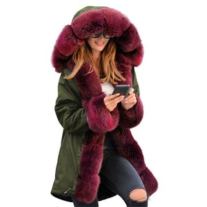 Winter women's cotton coat Europe and the United State19 parka S-2XL plus size hooded fashion warmth clothing feminina LR390 210531
