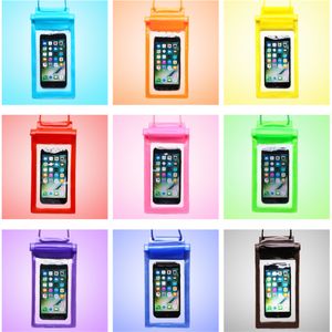 Sacchetto del telefono impermeabile Cellphone universale Custodia a secco Borsa da spiaggia all'aperto per iPhone Samsung Anyher Phones fino a 6 