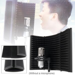 Wholesale sound isolation for sale - Group buy Folding Studio Microphone Isolation Shield Recording Sound Absorber With Foam Panel Soundproof Wall Stickers Sponge Microphones