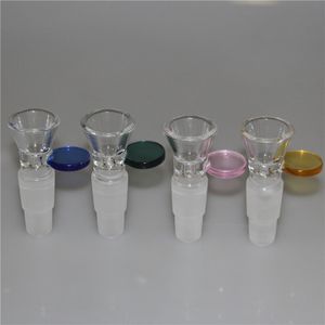 Herb slide Smoking glass bowls 14mm 18mm male joint 2 in 1 bong bowls for Ash Catcher tobacco Bowl