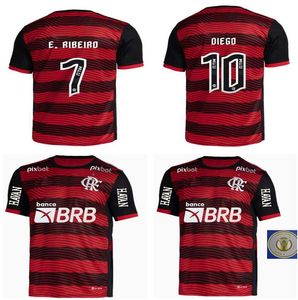 Flamengo Soccer Jerseys Thuis David Luiz Diego E ribeiro Gabi Voetbal Shirts Mannen Dames Kinderen Thiago Maia Pedro de Arrascaeta Camisa KJM