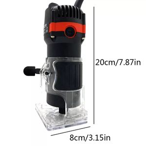 Common Tools 2300W 30000rpm Electric Trimmer Woodworking Engraving Slotting Trimming Hand Carving Machine Wood Router Joiners Set