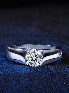 2021 클래식 1CT 남성용 925 스털링 실버 Moissanite 링 다이아몬드 쥬얼리 쥬얼리