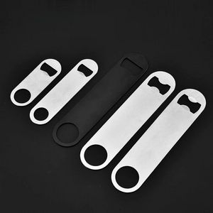 Bottle Opener Stainless Steel Flat Simple Portable Cap Remover Creative Birthday Party Favor Bar Kitchen Beer Openers Custom LOGO