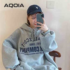 Höst Casual Brev Prising Loose Women's Hoodies Sweatshirt Oversize Women Sweatshirts Ins Plus Size Kvinna Pullovers 210521