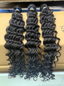 Cabelo alinhado de cutícula 100% onda profunda de cabelo humano virgem virgem