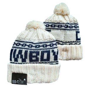 Women's Football Beanies 2021 Sideline Sport Pom Cuffed Knit Hat Cream Knit Hat Pom Pom Cap 32 Teams Knits Mix And Match All Caps