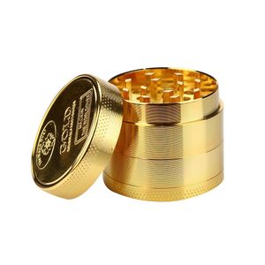 Alloy Herbal Tabaco Herb Moedor de Especiarias Fumaça Triturador de Metal Acessórios para Cachimbo Cortador de Fumaça de Ouro