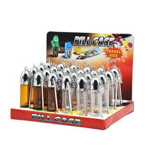 36/57 / 72mm portátil de vidro de fumo de vidro pequeno garrafa Snuff Snuff Shisha Hookah Bong Herb Moedor Rolling Machine Papel Vaporizador Pílula Caixa