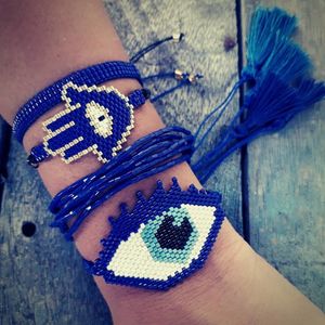 GO2BOHO Tureckie Zły Eye Bransoletki Kobiety Fatima Hamsa Hand Miyuki Bransoletka Biżuteria Pulsera 2020 Przyjaciele prezent biżuteria całość