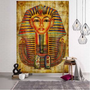 Forntida egyptisk tribal Savage Tapestry Wall Hängande Hem Dorm Dekor sängkläder Kasta Konst Hem Inredning Väggduk 210609