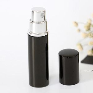 Dolum Şişesi Siyah Renk 5 ML 10 ML Mini Taşınabilir Doldurulabilir Atomizer Sprey Şişeleri Boş Kozmetik Kapları Şişeler Depolama RRE10350