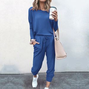 Outono 2 peças conjunto mulheres elegante calça conjuntos feminino outfits casual jogador dois pedaço conjunto coreano esportes terno preto algodão tracksuit 210507