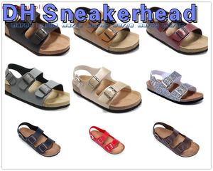 Birks mode kända varumärke Arizona män Flat Heel Sandals Kvinnor Mångaicolor Sommar Casual Skor Spänne Högkvalitativt Äkta Läder Grossist