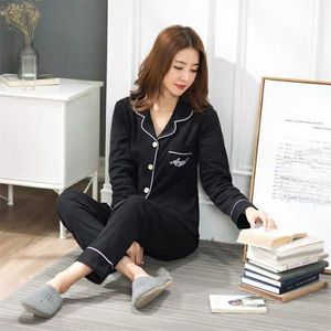 Мультфильм Pajamas осень с длинным рукавом Sexy Nightie Clobberry Pajama набор плюс размер женское бельё женское пижаму домашнее снаувь 2111112