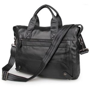 Moda Breatia de couro preto para homens masculino masculino para laptop bolsas de laptop Bolsas de trabalho Totes estilos coreanos1