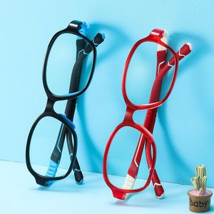 Okulary przeciwsłoneczne 2021 Dzieci TR Anti-Blue Light Glass Glass No śruba Prostokąt Optyczny Okulary Silikonowe Okulary do nosa przez 4-12 lat