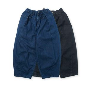 Mannen japan harajuku streetwear vintage losse casual wide been denim broek mannelijke vrouwen elastische taille harem jeans paar broek mannen